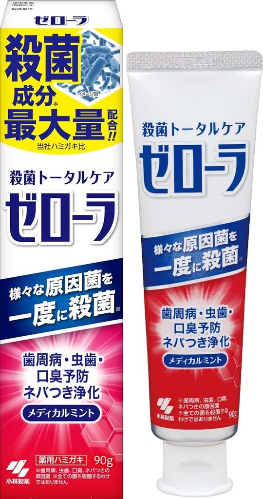 Зубная паста Zerola Paste Medical Mint Sterilization Total Care Medicated Toothpaste 90 г x 3 шт. Профилактика заболеваний пародонта Medical Mint Kobayashi