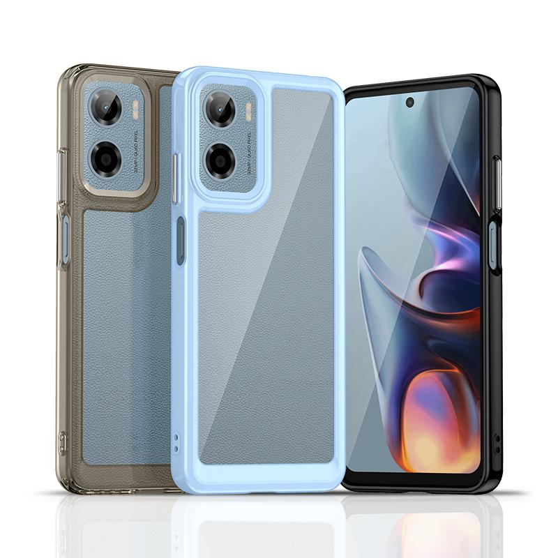 Для Motorola Moto G05 Прозрачный чехол Чехол-бампер для Moto G05 Coque Funda Жесткий полупрозрачный с мягкими краями Ударопрочный задний бампер для телефона Для Moto G05