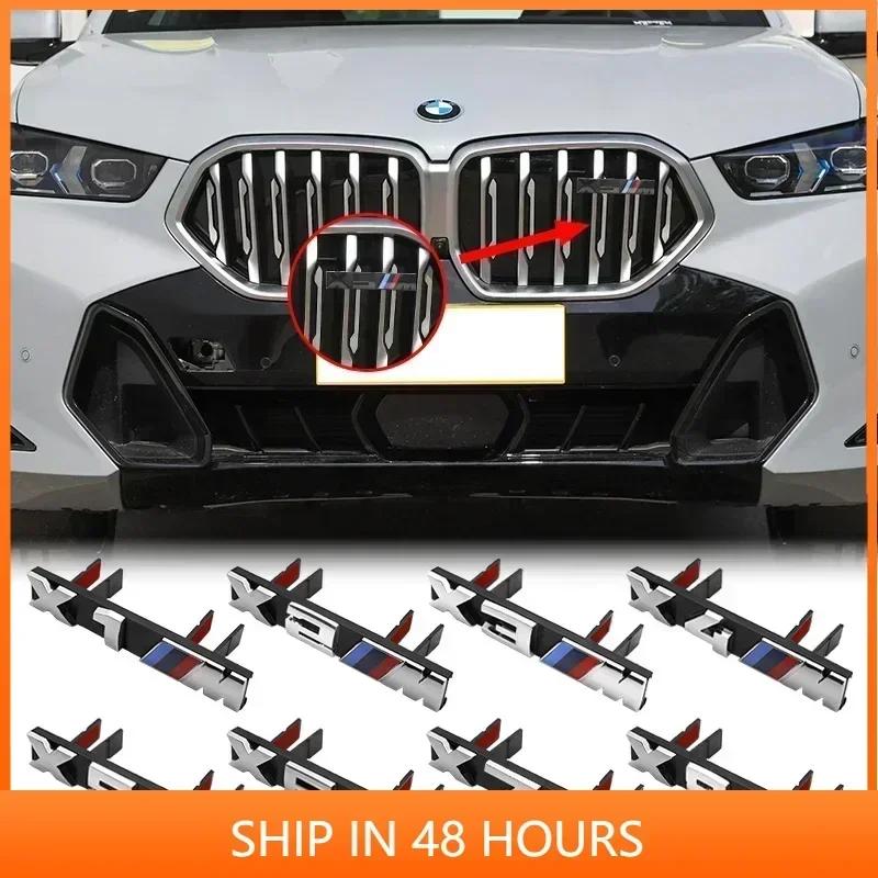 -BMW M Logo 3D Front Grille Badge Emblem For X1 X2 X3 X4 X5 X6 X7 X8 E84 E83 F39 F10 F30 G11 G07 G80 G60 E60 E46 Car Accessories