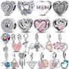 Beads Jewelry 925 Sterling Silver Infinity Love Mum Heart To Heart Dangle Charm Fit Original New Bracelet Silver 925 Jewelry