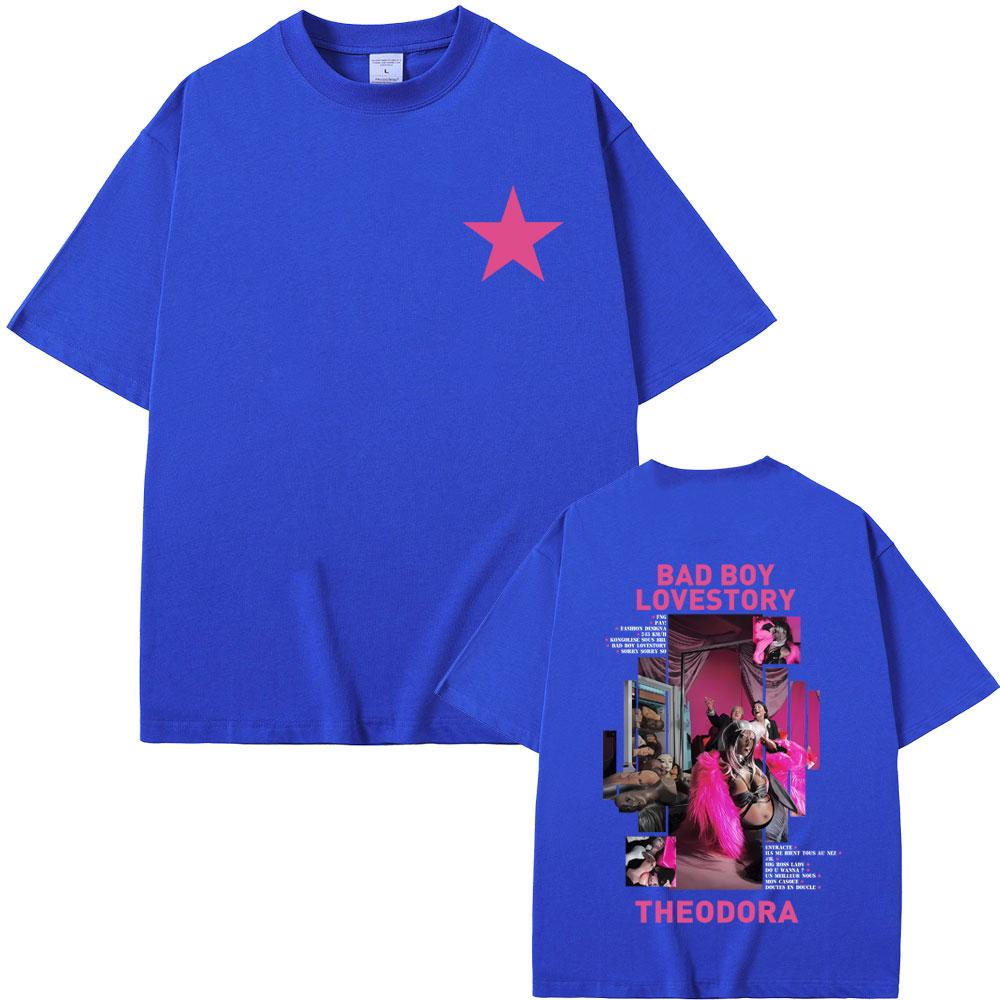Rapper Theodora Mega Bbl Bad Boy Lovestory Graphic Tshirt Men Women Hip Hop Fashion Pop Music T Shirt Male Casual Cotton Tshirt