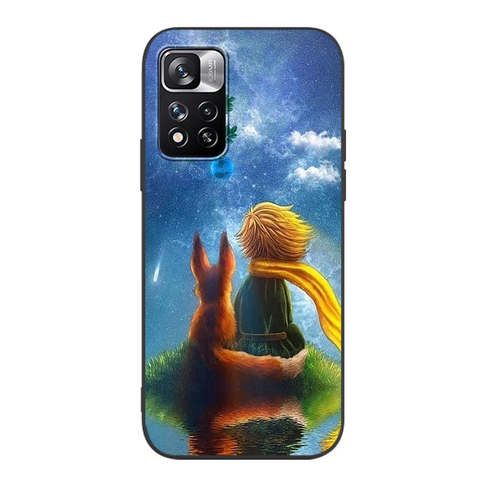 Черный силиконовый чехол для телефона «Маленький принц» с аниме «Космос» для Xiaomi Redmi Note 9S 9 8 10 11 Pro 9C 9A 7 8T 7A 8A 10S 11T 11E 9T