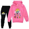 Fashion Kids Hooodie Sets Ryan Toys Review Printed Hooded Sweatshirt + Sweatpants 2 Piece Set Casual Pullover Suit Hoodies and Jogging Pant