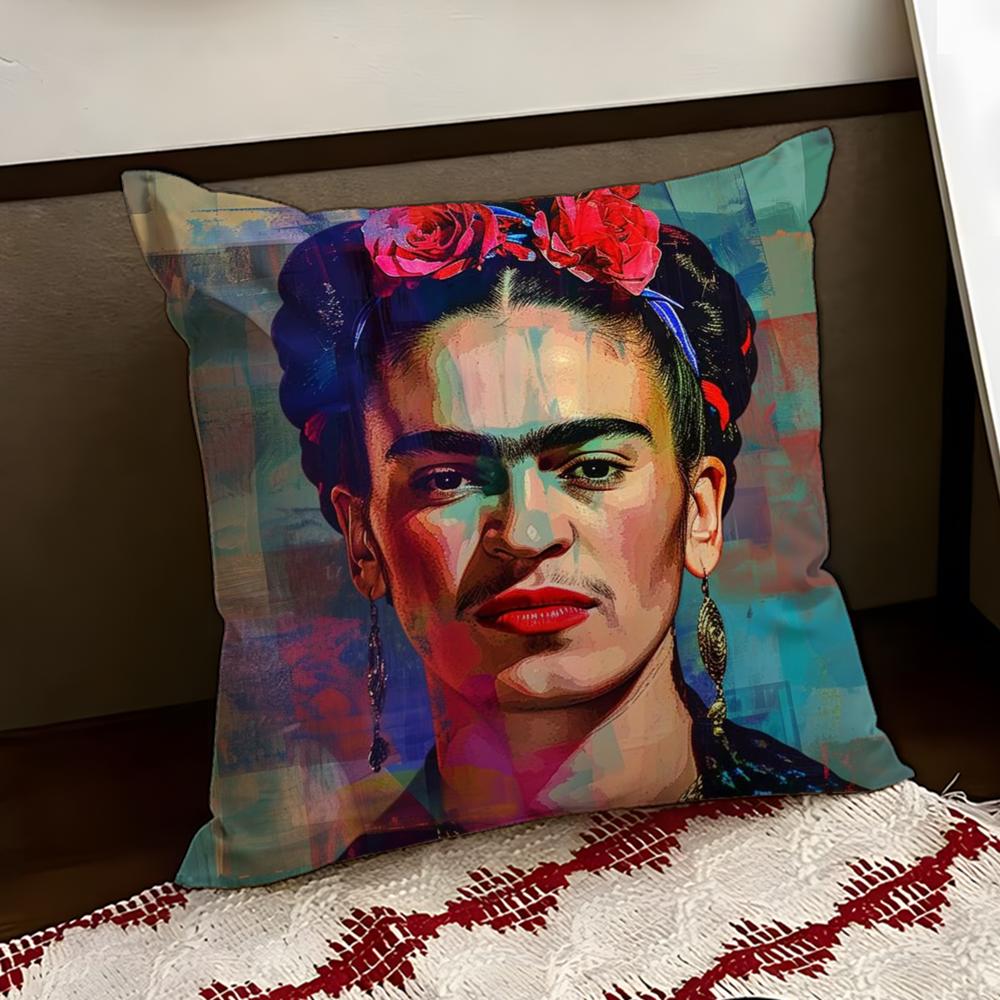 FFrida KKahlo Painting Art Cushion Cover Reversible Soft Durable Pillow Cover Home  Car MultiScene Use for Daily Comfort