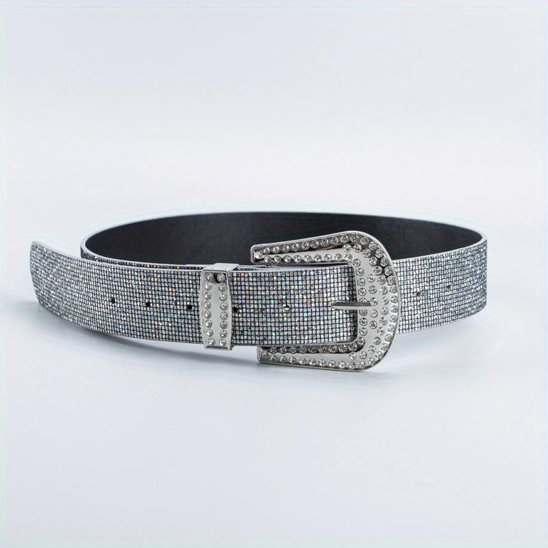 A Stylish Belt With A Golden Buckle And Water Drill For Women Suitable For Daily Wear Commuting With Jeans Or Skirts Adding Christmas Halloween Gifts