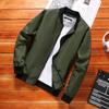 Spring and Autumn Men's Jacket Coat Simple Solid Baseball Neck Zipper Windbreaker Coat Cycling Coat