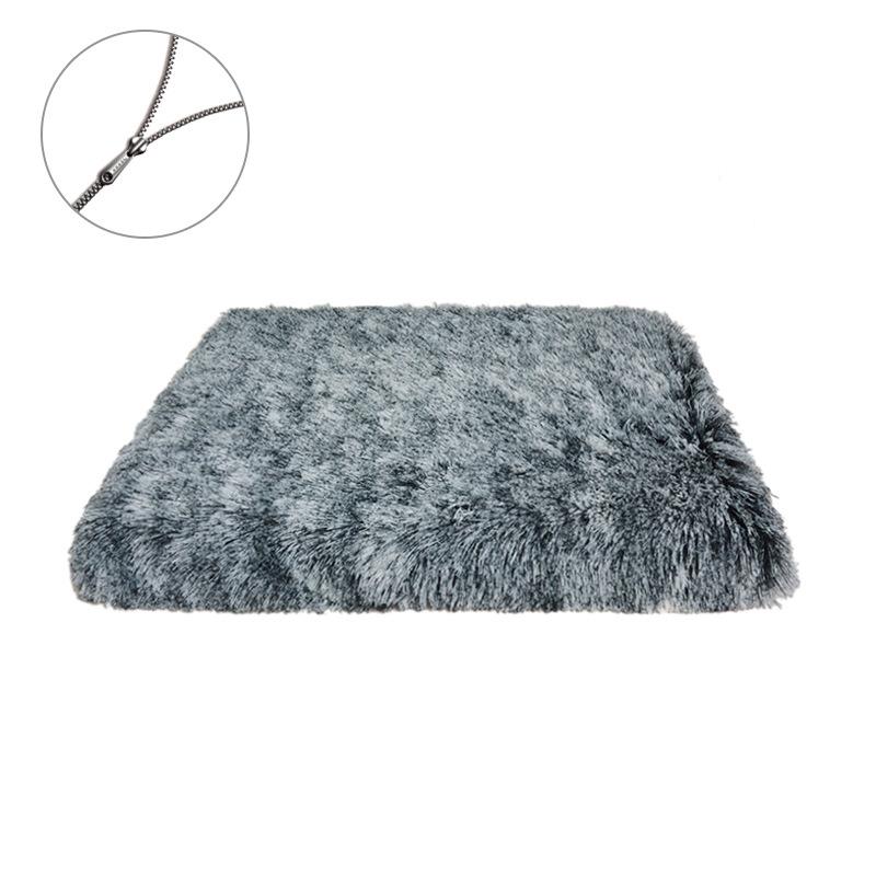 Длинный ворс квадратный коврик для домашних животных домик для кошек кровать для собак коврик съемный нескользящий дно глубокий сон диван зимние теплые кровати кошки
