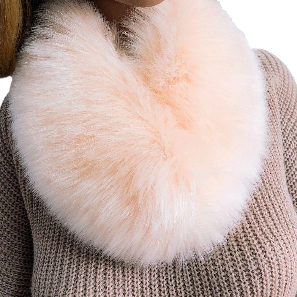 Modern Style Shawl Neckerchief Winter Warm Women Scarf Faux Fur Coat Collar