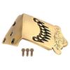 8 String Mandolin Tailpiece Feather Pattern Excellent Metal Bronze Color Mandolin Tailpiece