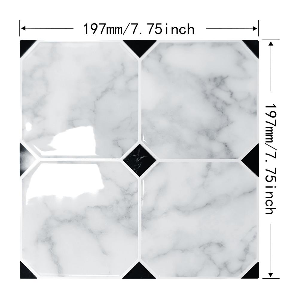 Самоклеящиеся панели для фартука Peel and Stick Водонепроницаемые стеновые панели Стеновая плитка для кухни ванной