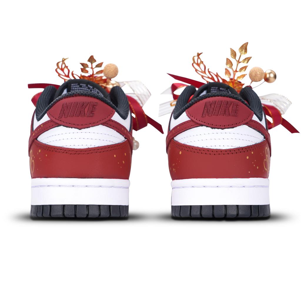 Nike Dunk Skateboard Shoes Unisex Low Top Red/Black DD1391-100(Team971-)