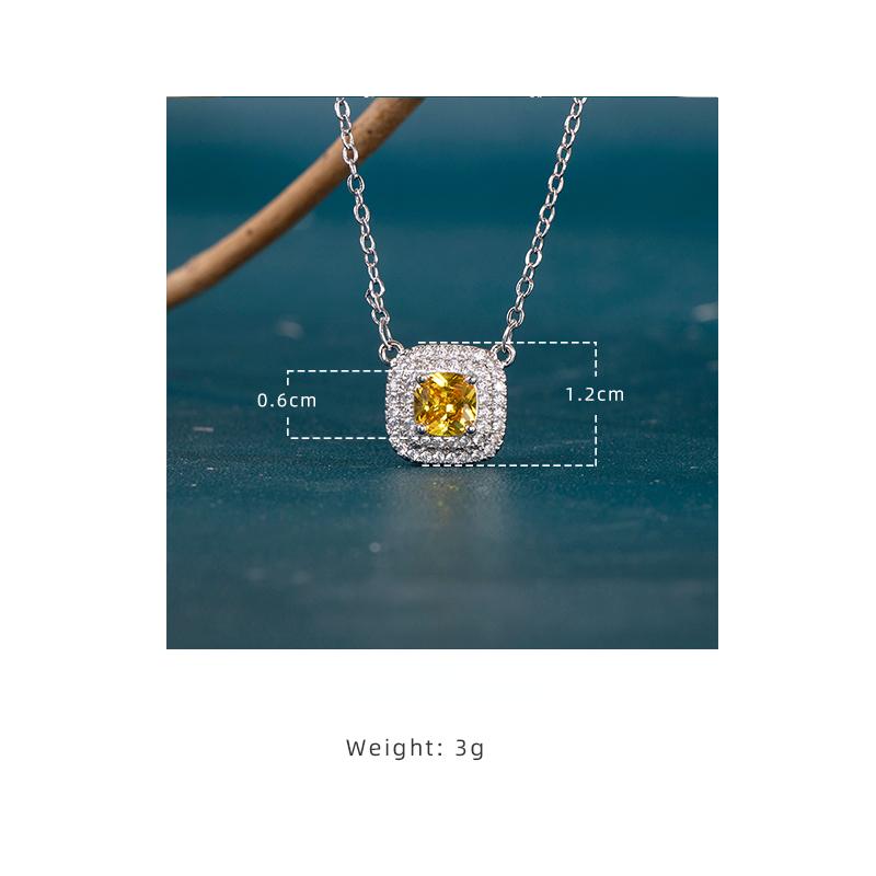 BELLA BOX Великолепное циркониевое ожерелье женское желтого цвета Высокое качество свадебное ожерелье для свадьбы модные украшения