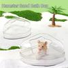 Cheese Shape Hamster Sand Bath Box Plastic Small Animal Bathtub Hamster Litter Box  for Small Pets