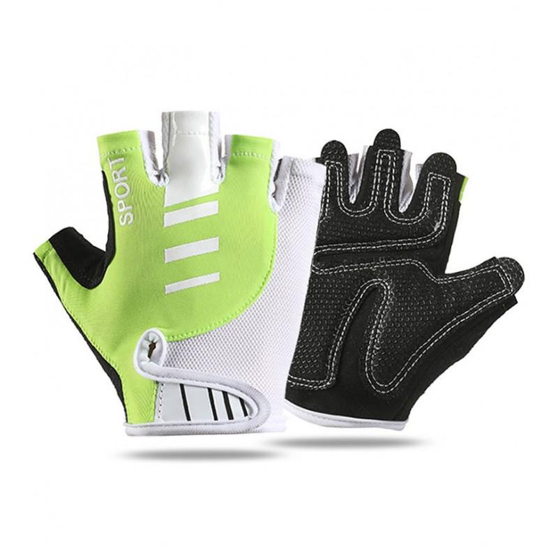 Mens Breathable Half-Finger Cycling Gloves With Anti-Slip Palm Bike Riding Fitness Commute