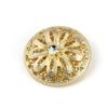 Gold Color Round Crystal Brooch Ladies Robe Brown Brooch Wedding Jewelry Gift