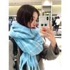 Winter Plush Plaid Scarf Couple Cold Protection Shawl Student Versatile Thickened Warm Plaid Scarf for Women