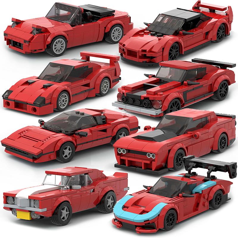 MOC Racing Sports Car Vehicle City Speed Champion Racer Technique Building Blocks Brick Set Supercar Kids Toys Boys Gifts NSX