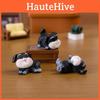 Adorable Schnauzer Resin Figurine Miniature Creative Diy Landscape Decoration