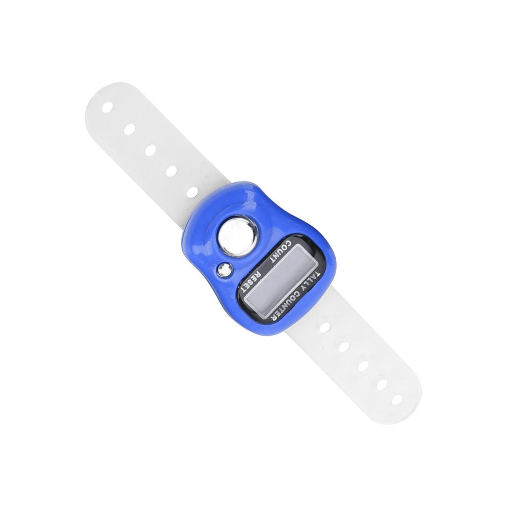 Электронный счетчик пальцев с обнуляемым 5-разрядным ЖК-дисплеем, ручной счетчик для молитв и ходьбы, темно-синий