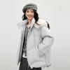 Qiusbiyiren Women's Winter Quilted Hooded Down Jacket