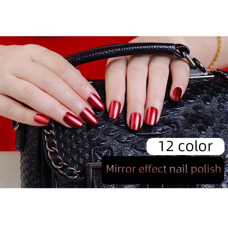 18ml Metallic Nail Polish Mirror Gel Nail Polish Varnishes Metal Mirror Nail Polish
