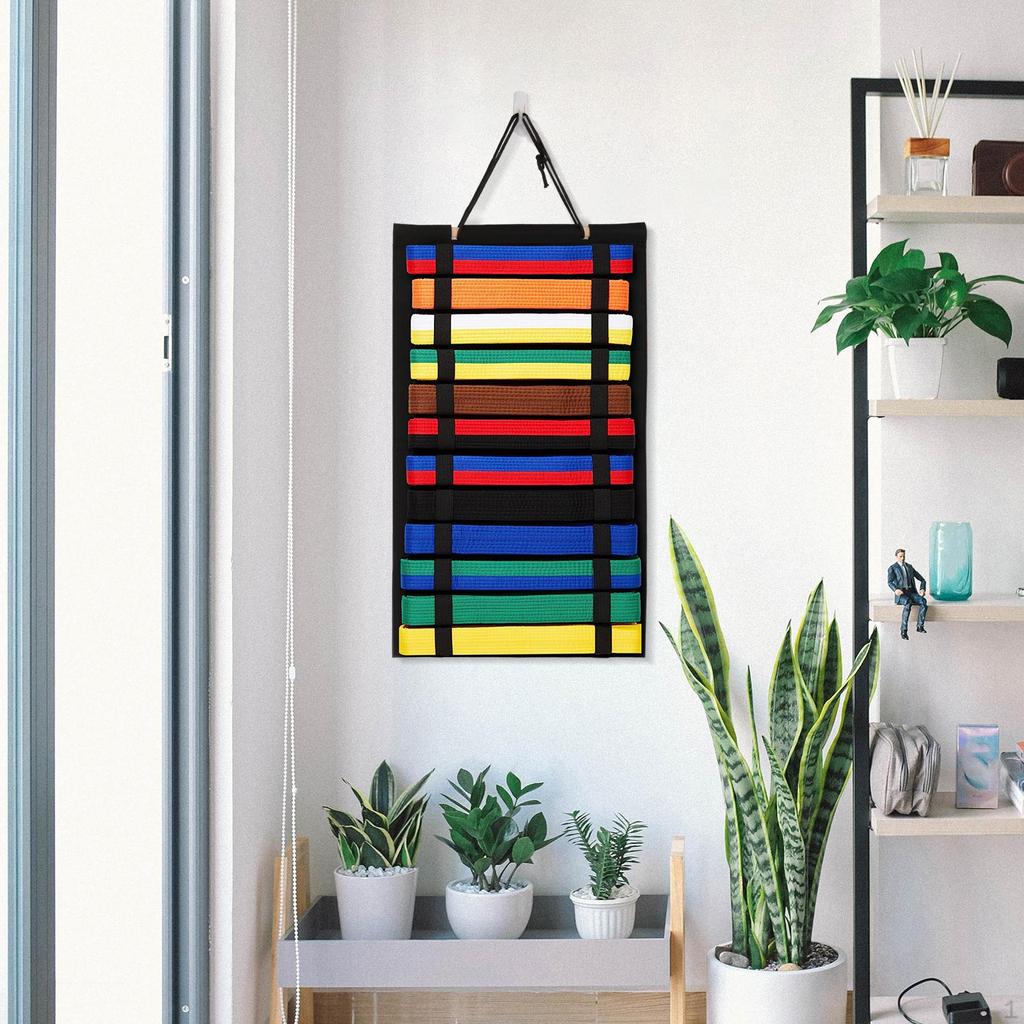 Martial Arts Belts Organizer Taekwondo Belt Display Rack Felt Adults Holder Hanging Karate