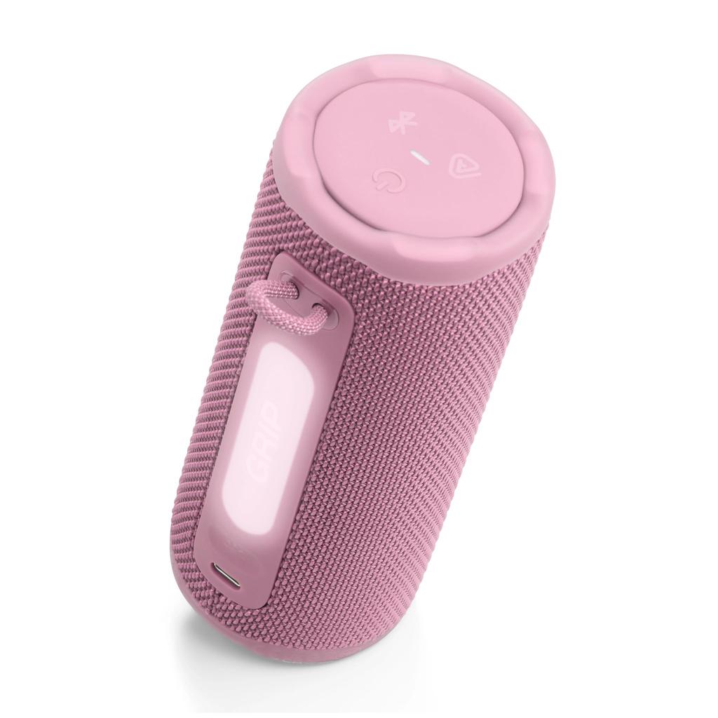 JBL Grip Портативная Bluetooth-колонка IP68 Пылезащищенная Водонепроницаемая Окружающее освещение Поддержка приложения USB-C Aura Cast Многоколоночное подключение Розовый JBLGRIPPIK