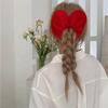 Cloth Heart Hair Rope Love Ponytail Elastic Rubber Band Exquisite Large Satin Hair Scrunchies Girl