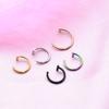 Серьги-кольца C-образной формы из нержавеющей стали для пирсинга носа и губы