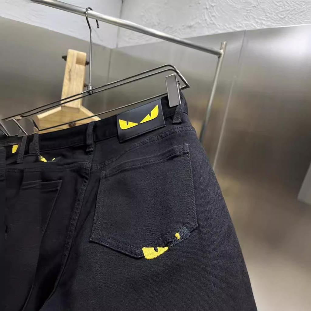 Ретро черные эластичные джинсы слим-фит для молодежи