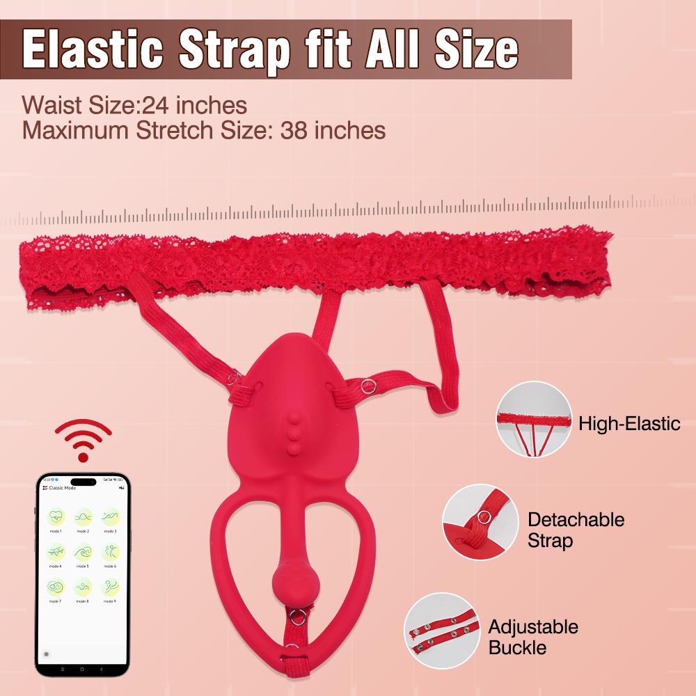 Носимый вибратор-трусики для взрослых, секс-игрушка, беспроводное управление, вибрирующее кольцо для пениса с кружевным ремешком, стимулятор клитора для женщин, для пары