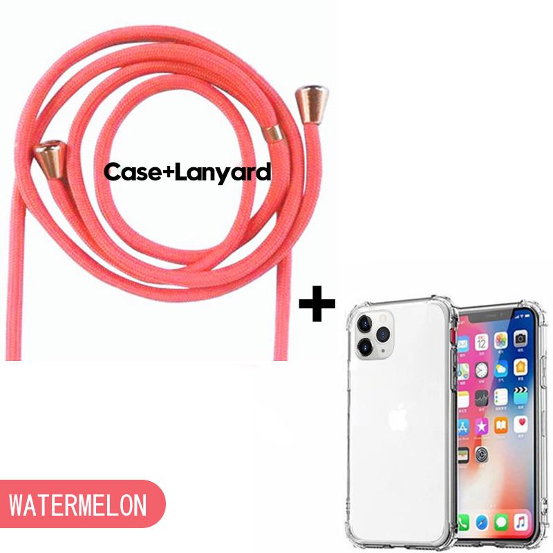 Ударопрочный прозрачный чехол для телефона, ремешки для ожерелья через плечо с веревкой для iPhone 16 Pro Max 15 14 Pro 7 8 X XR 13 12 11 Pro MAX