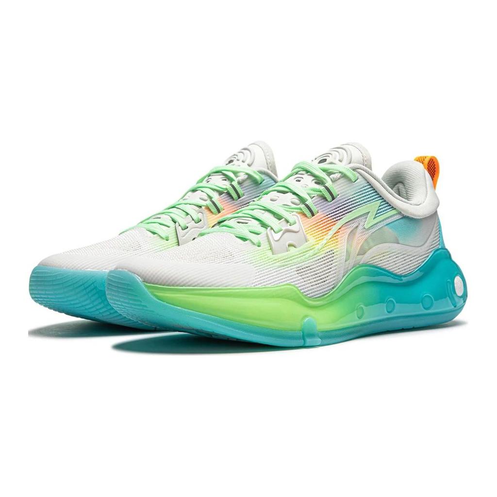 Баскетбольные кроссовки Li Ning Premium 4.0 с легкими дышащими светоотражающими подошвами и отскоком, детские кроссовки светло-серо-синего цвета YKBU016-1