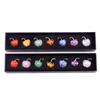 7-Piece Gemstone Mini Pumpkin Set - 20mm Chakra Healing Decor for Thanksgiving & Halloween