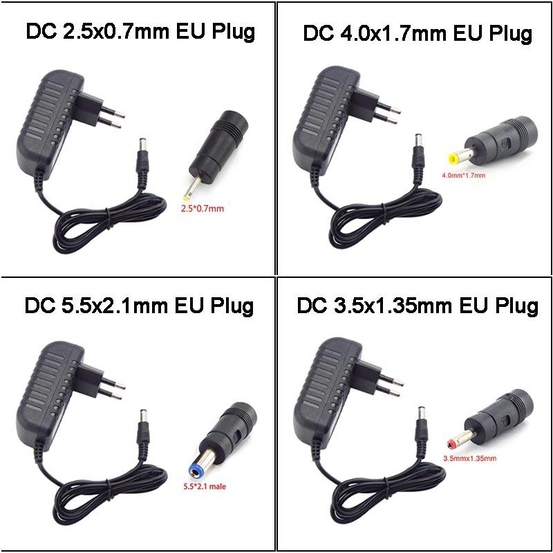 AC 100-240 В постоянного тока 9 В 3A Зарядное устройство 5,5*2,1 мм 4,0*1,7 мм 3,5*1,35 мм 2,5*0,7 мм вилка адаптера переменного и постоянного тока, преобразователь