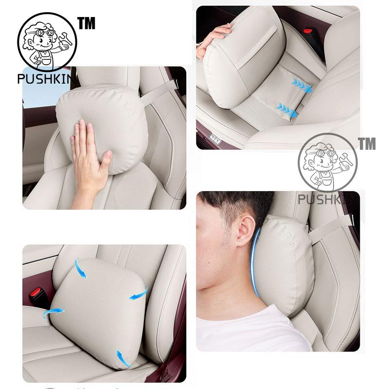 For Xiaomi YU7 2025 PU Leather Neck Pillow Memory Foam Pillows Waist & backrest Car Accessories