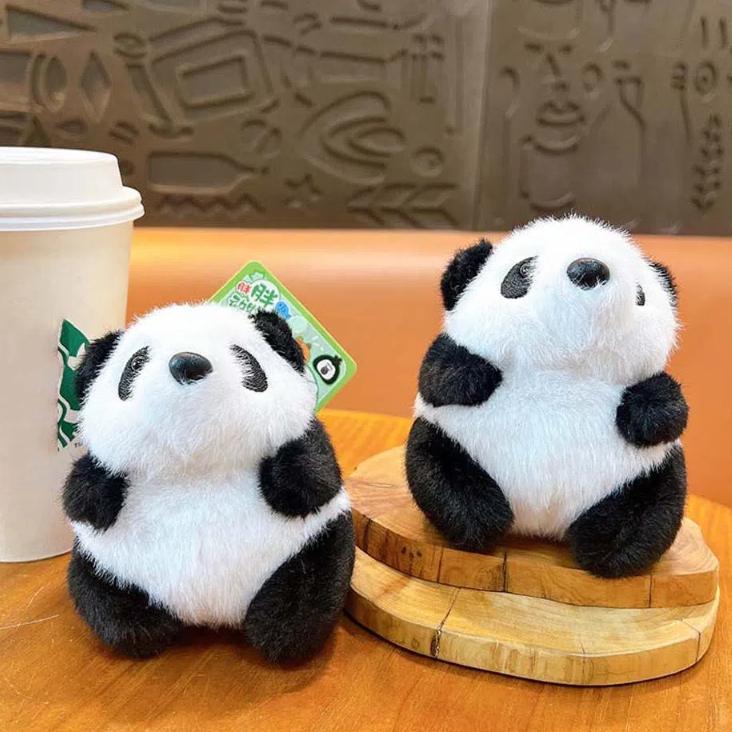 Ключи Аксессуары Мультяшная Панда Брелок Мягкая Набивная Панда Сумка Подвеска Игрушки Подарки