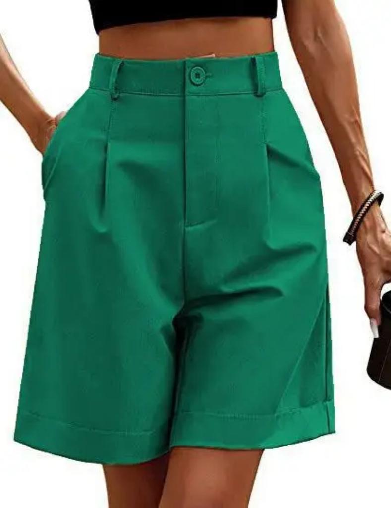 Шорты до колена, женские повседневные шорты-бермуды Damen, эластичные шорты Weites Bein, шорты Knie Sommer Mit Taschen