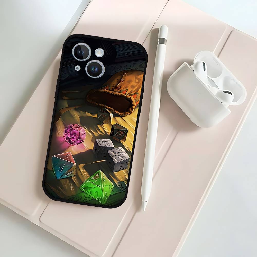Чехол для телефона D-dungeons D-dragons D-DNDs Черный, Подходит для IPhone 17,16,15,11,13,14 Pro Max,Plus,X,Xr,Xs Max,13Mini