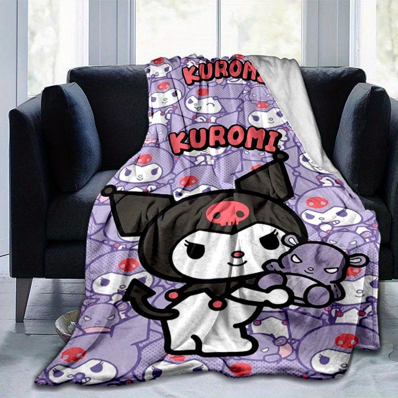 1pc. Cute Kuromi Patterned Blanket - Perfect for Home, Office, Outdoor Use, Gift Idea, Suitable for All Seasonsz041776