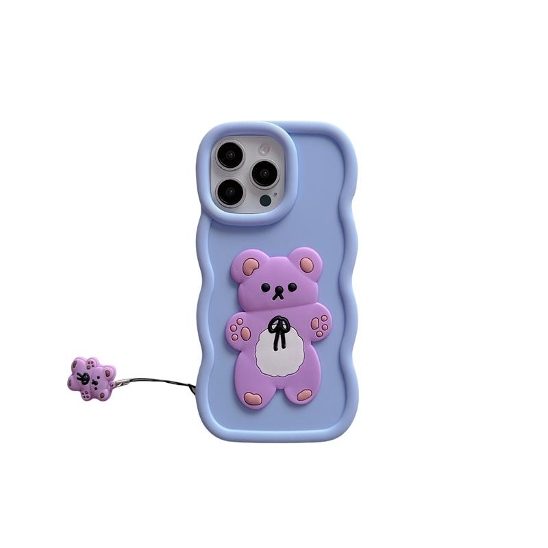 Silly Bear Rope Case For OPPO A59 A58 A57 5G A56 A55 A54 A52 4G A57S A54S A53S A11S A38 A36 A5 A9 A8 A31 A32 A33 A53 2020 Cover