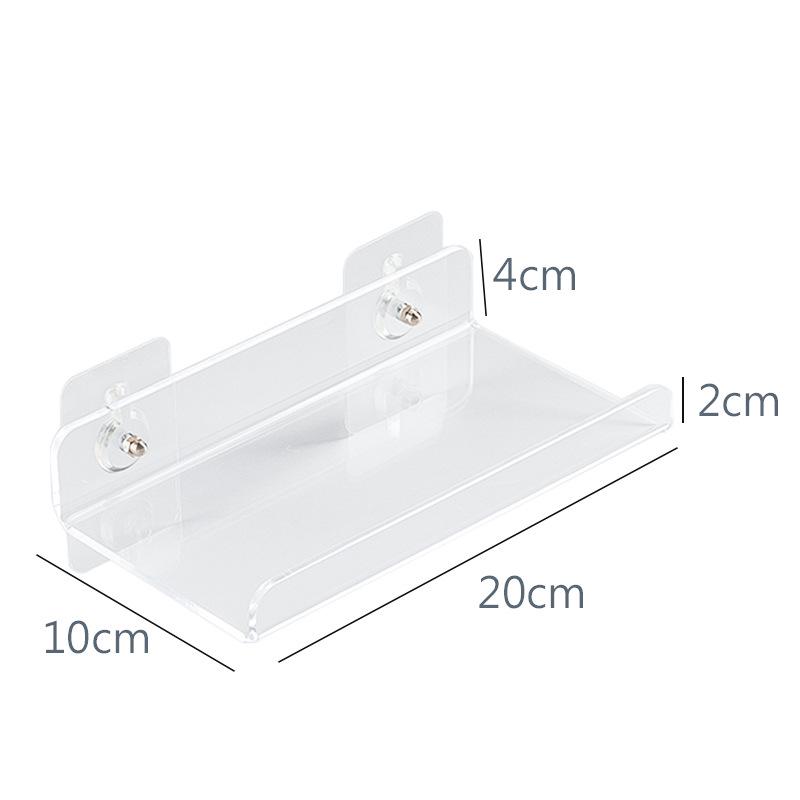 Акриловая настенная полка для хранения без сверления для ванной и общежития для разных вещей