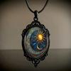 Sun Moon Style Halloween Necklace Flower Pattern Rope Chain Necklace  Jewelry Accessories