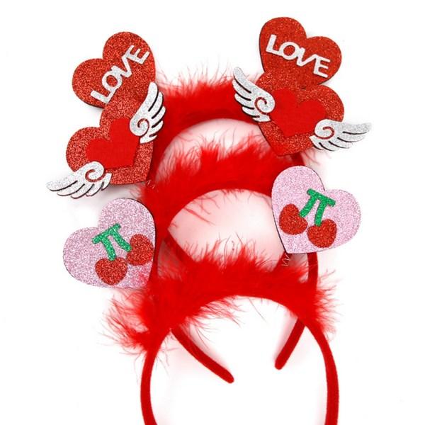 Повязка на голову Alode Red Heart Festival Props Party, 08 Cherry Heart, 2 шт.
