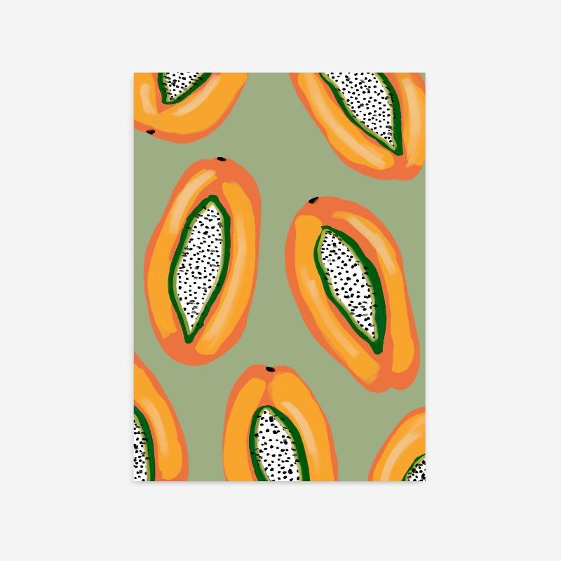 Современный абстрактный постер с фруктами для стены, принт апельсина, лимона, авокадо, папайи, украшение для кухни, гостиной, дома, холст