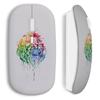 Wireless Mouse - MANIACASE - Lion Paint Art - WiFi - Compatible Mac and PC - White