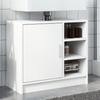 VidaXL White Vanity Cabinet 63x29x55 Cm Engineered Wood, Bathroom Cabinet, Bathroom Storage Cabinet, 848129