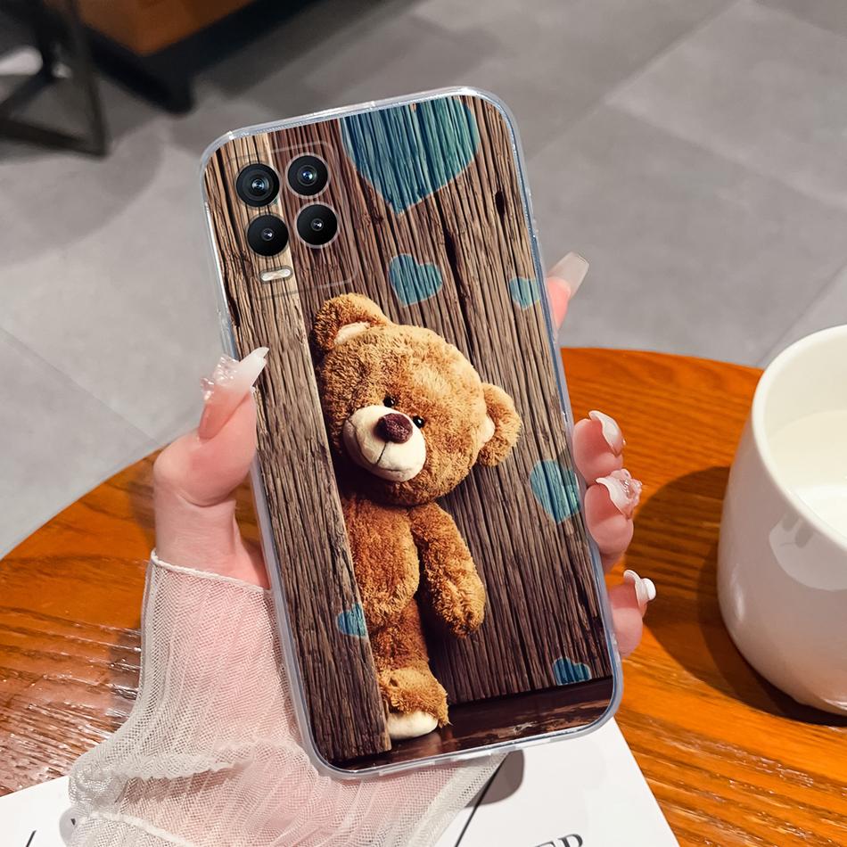 Чехол для телефона Realme 8 Pro Креативная акварельная живопись Мягкий ТПУ Прозрачный Силикон Защита от падения Задняя крышка Для Realme8 4G 5G 8Pro Funda Capa