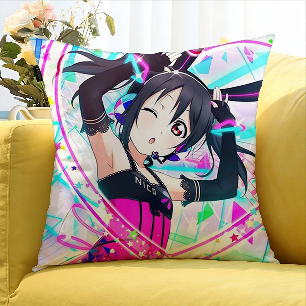 Ядзава Нико Love Live Аниме Девушка Разные Размеры Квадратная Наволочка Для Автомобиля Дома Спальни Декор