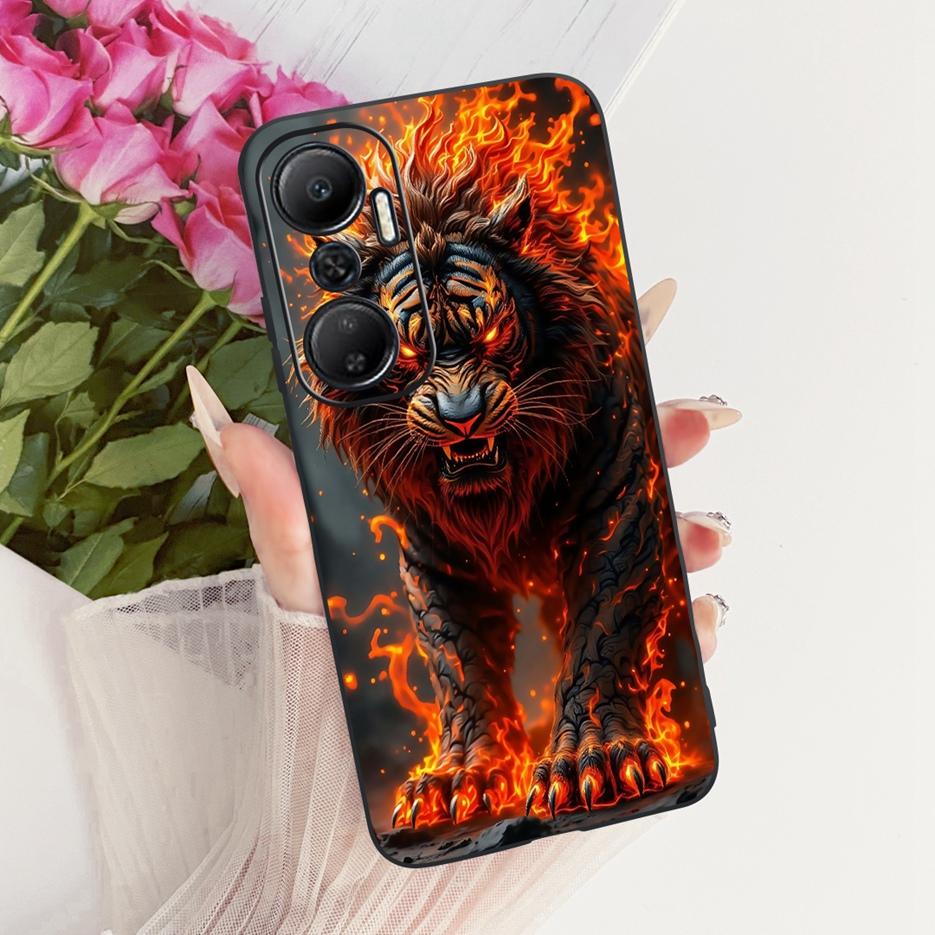 Чехол для Infinix Hot 20 Play 20i 20s Милый Лев Модный Расписной Чехол Мягкий ТПУ Чехол для Телефона Для Infinix Hot 20i 20S Hot20 5G Fundas